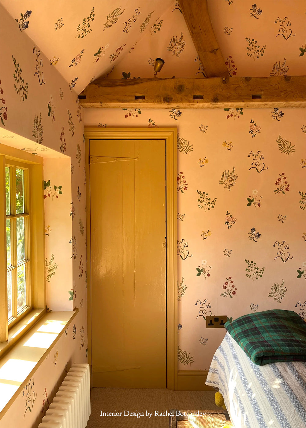 Herbarium Wildflower Wallpaper ~ Blush