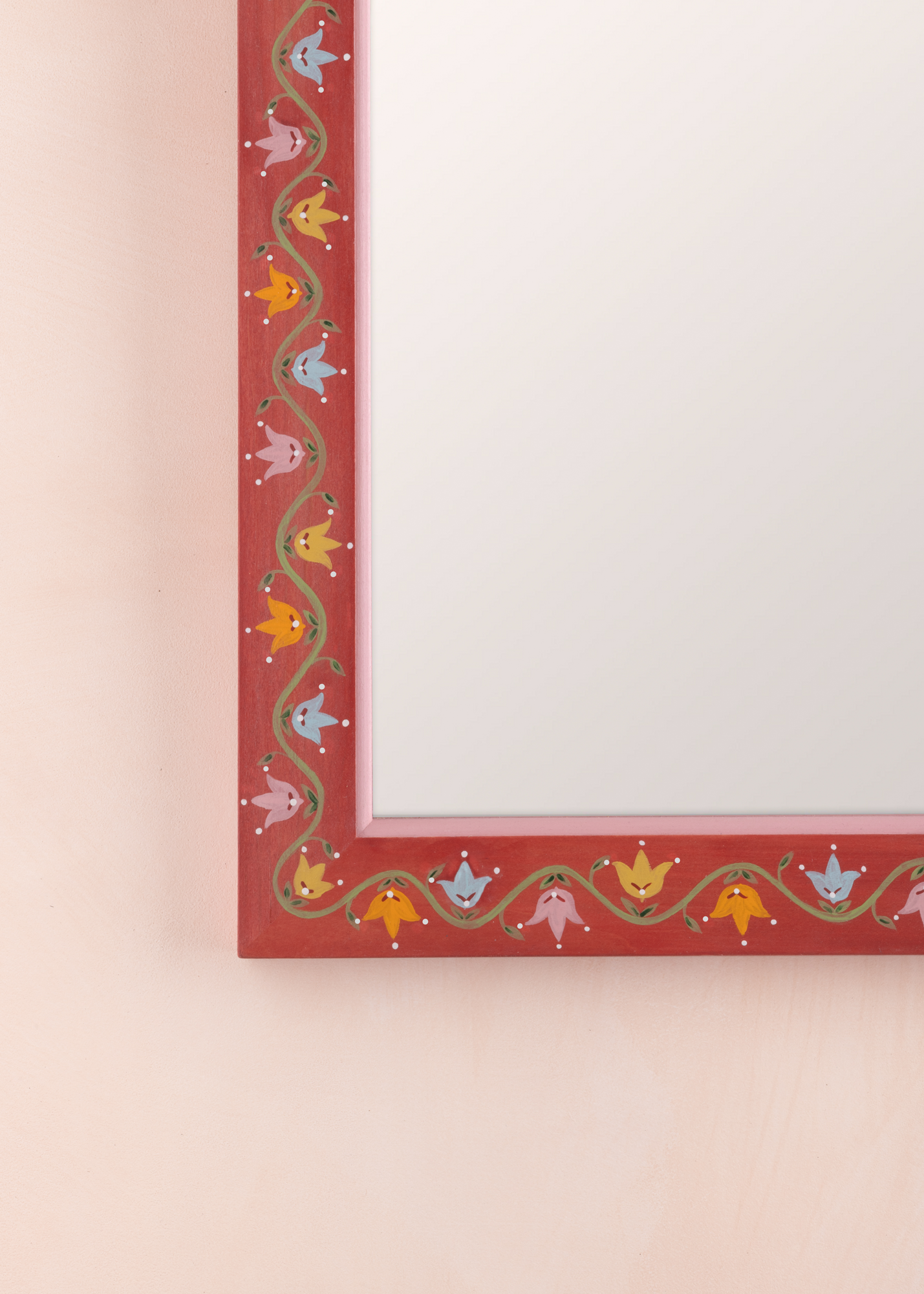 Rosa Mirror ~ Crimson, Large