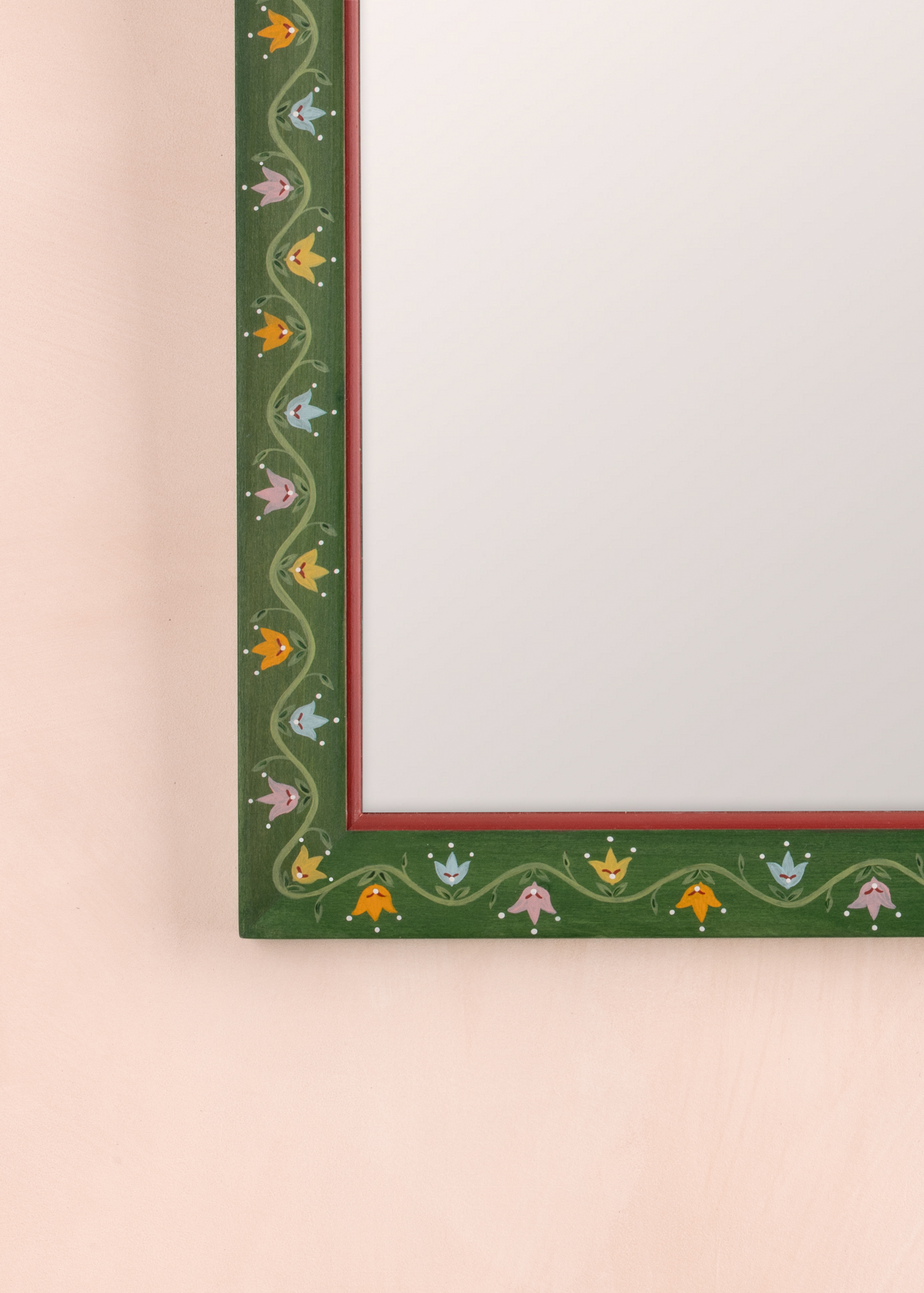 Rosa Mirror ~ Malachite, Large