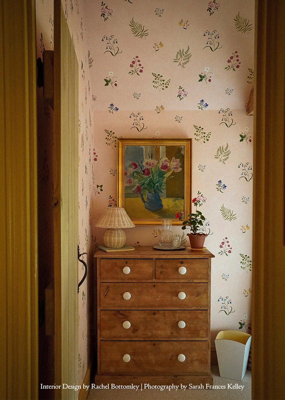 Herbarium Wildflower Wallpaper ~ Blush