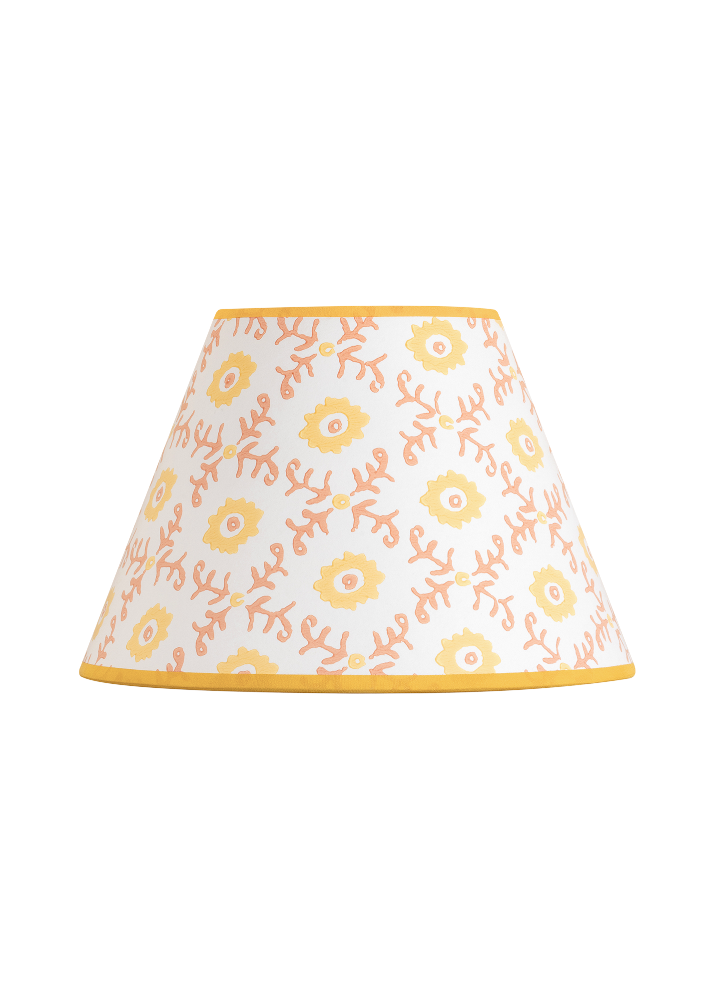 Folk Flower Pendant Lampshade ~ Yellow / Terracotta