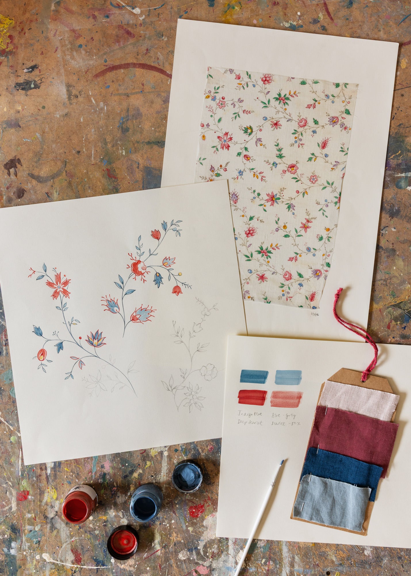 Indienne Trailing Wallpaper ~ Russet