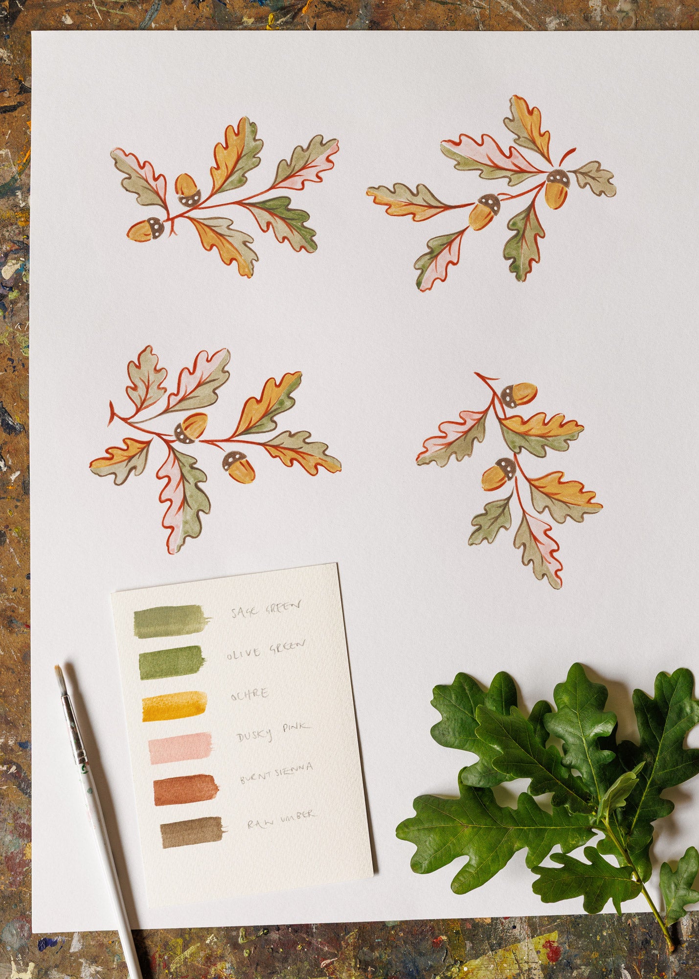 Oak Leaf Wallpaper ~ Autumn