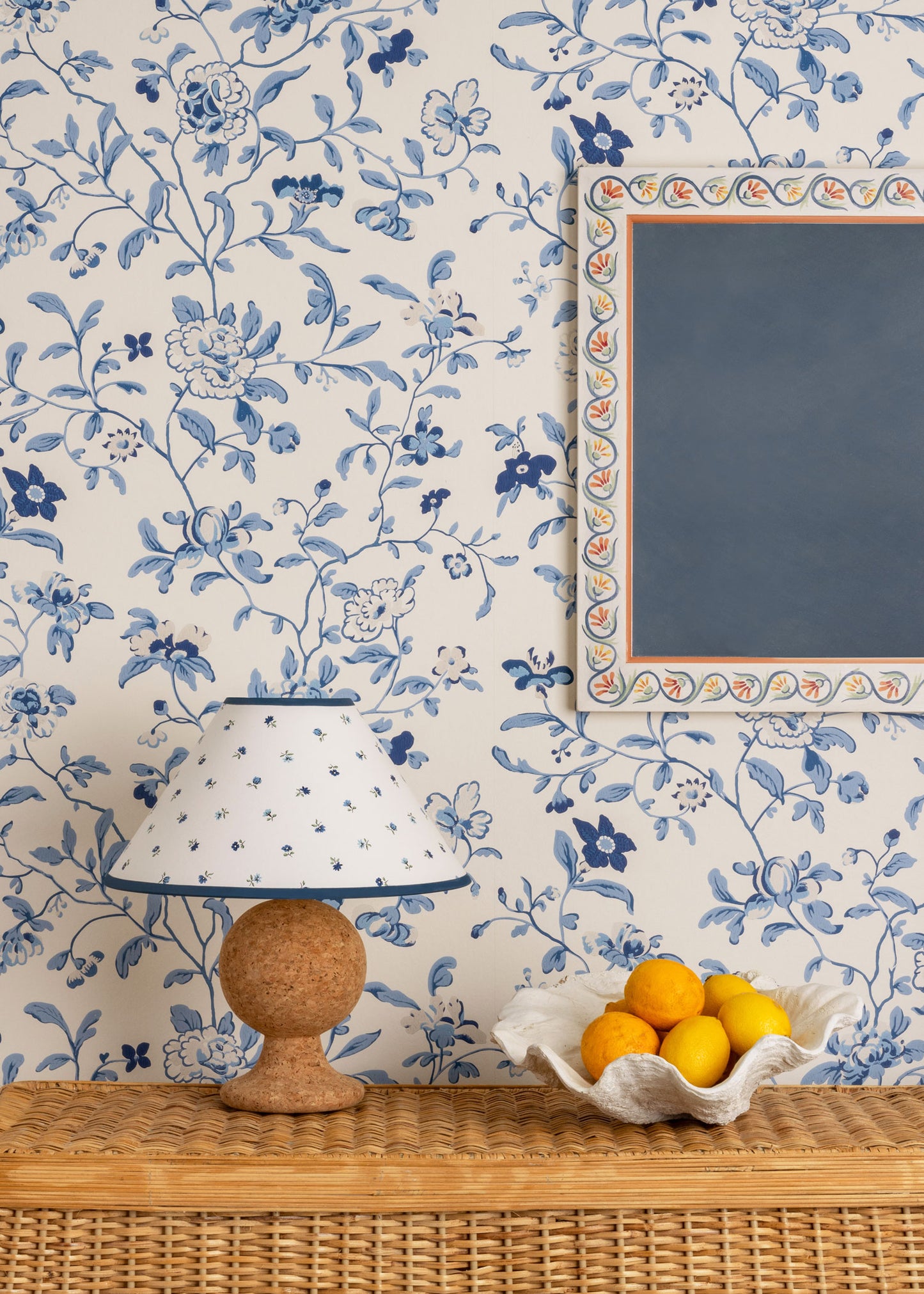 Petites Fleurs Cone Lampshade - Delft