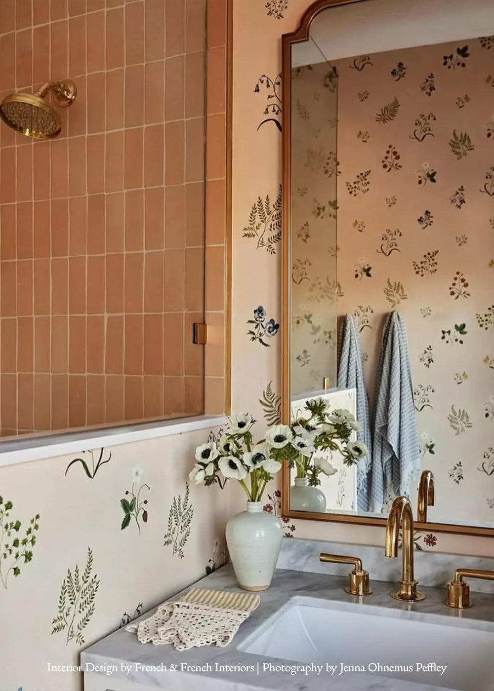 Herbarium Wildflower Wallpaper ~ Blush