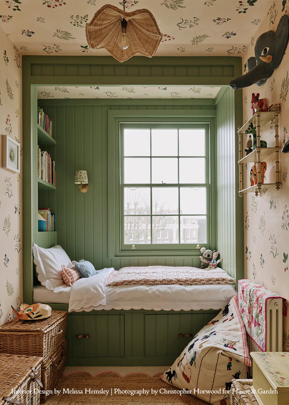 Herbarium Wildflower Wallpaper ~ Blush