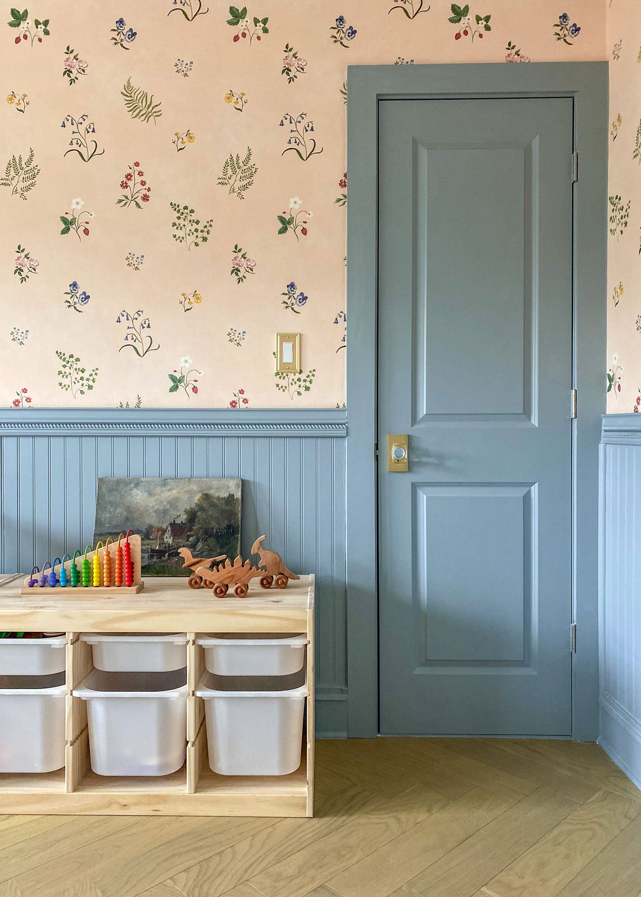 Herbarium Wildflower Wallpaper ~ Blush