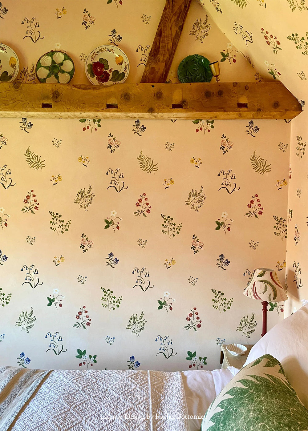 Herbarium Wildflower Wallpaper ~ Blush