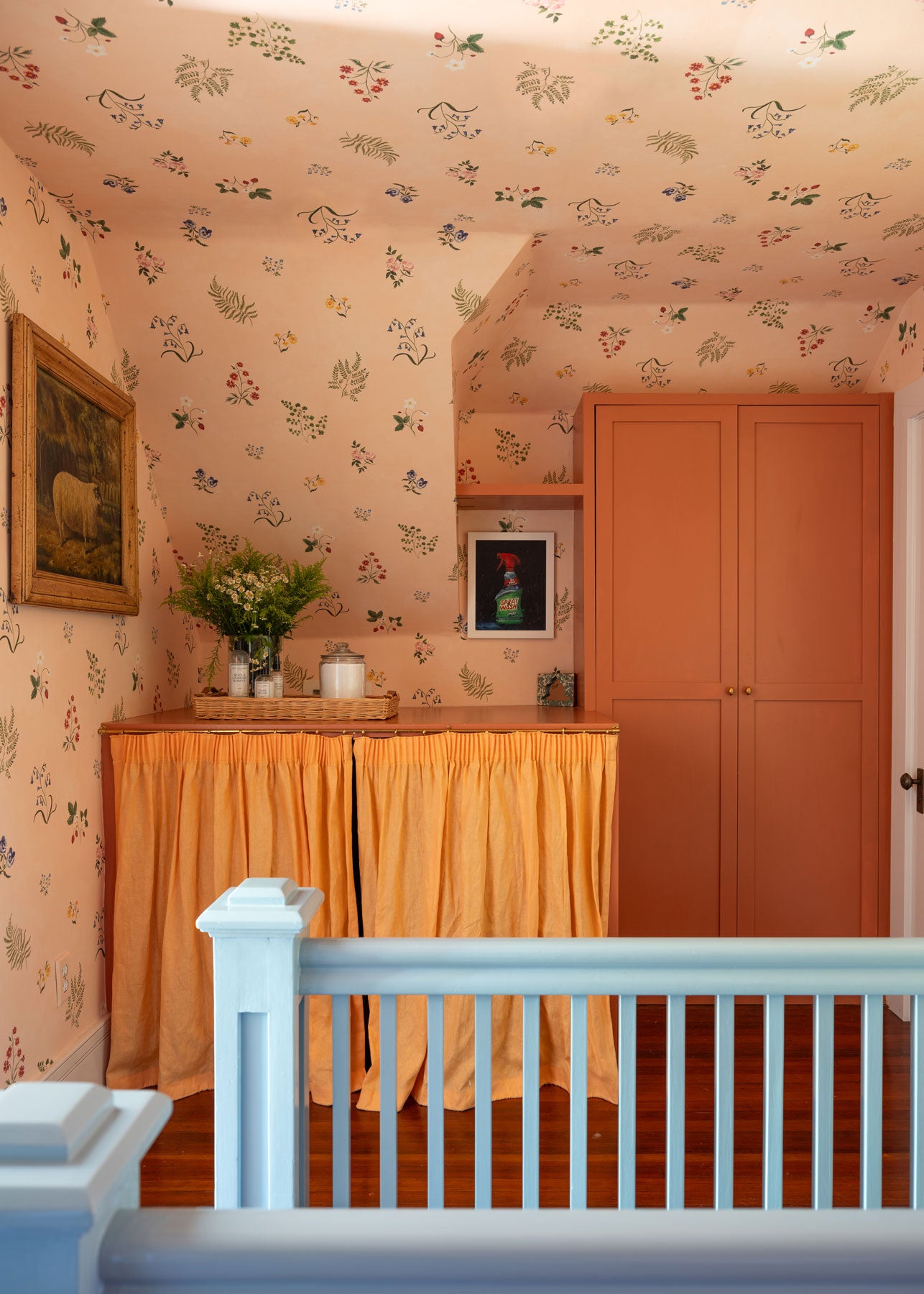 Herbarium Wildflower Wallpaper ~ Blush