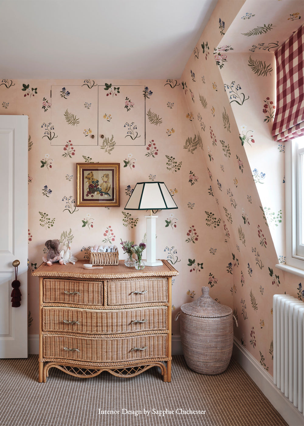 Herbarium Wildflower Wallpaper ~ Blush