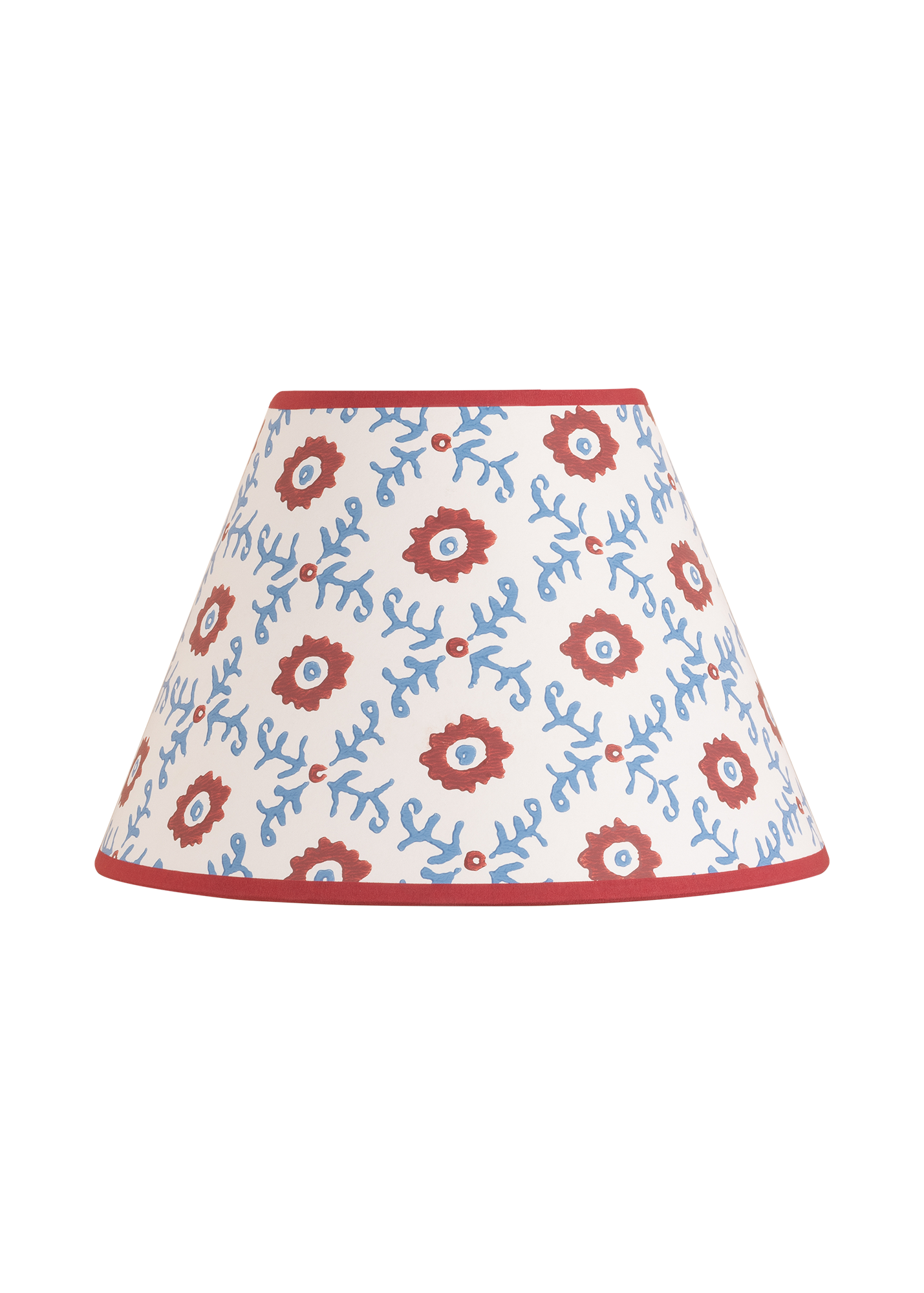 Folk Flower Lampshade ~ Red / Blue