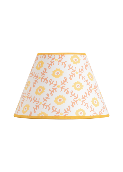 Folk Flower Lampshade ~ Yellow / Terracotta – Tess Newall