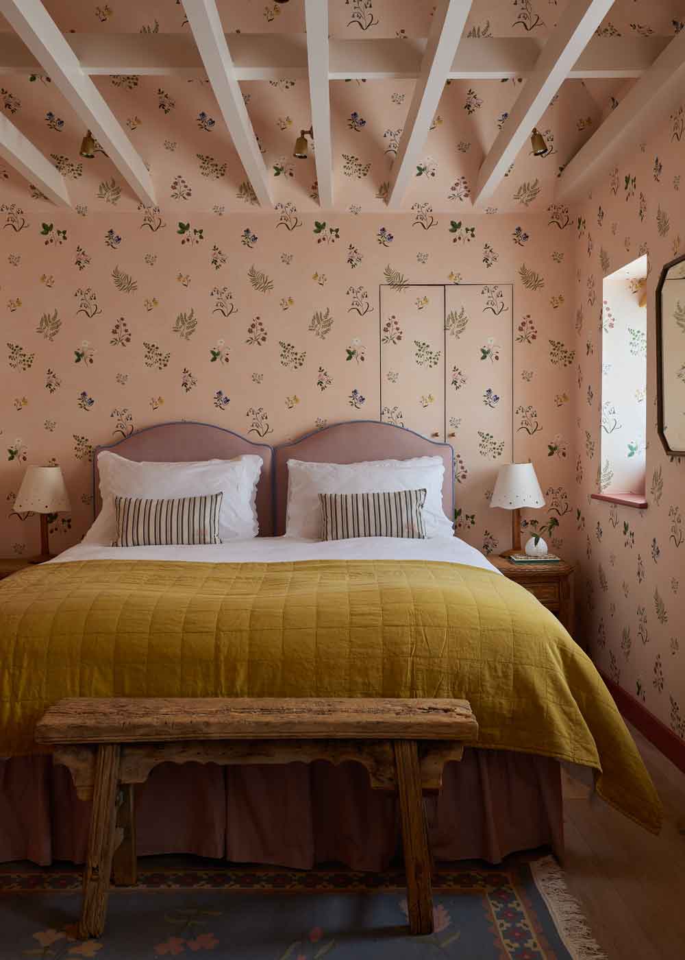 Herbarium Wildflower Wallpaper ~ Blush
