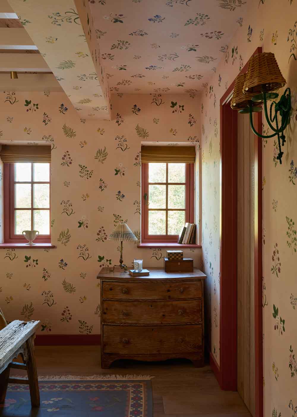 Herbarium Wildflower Wallpaper ~ Blush
