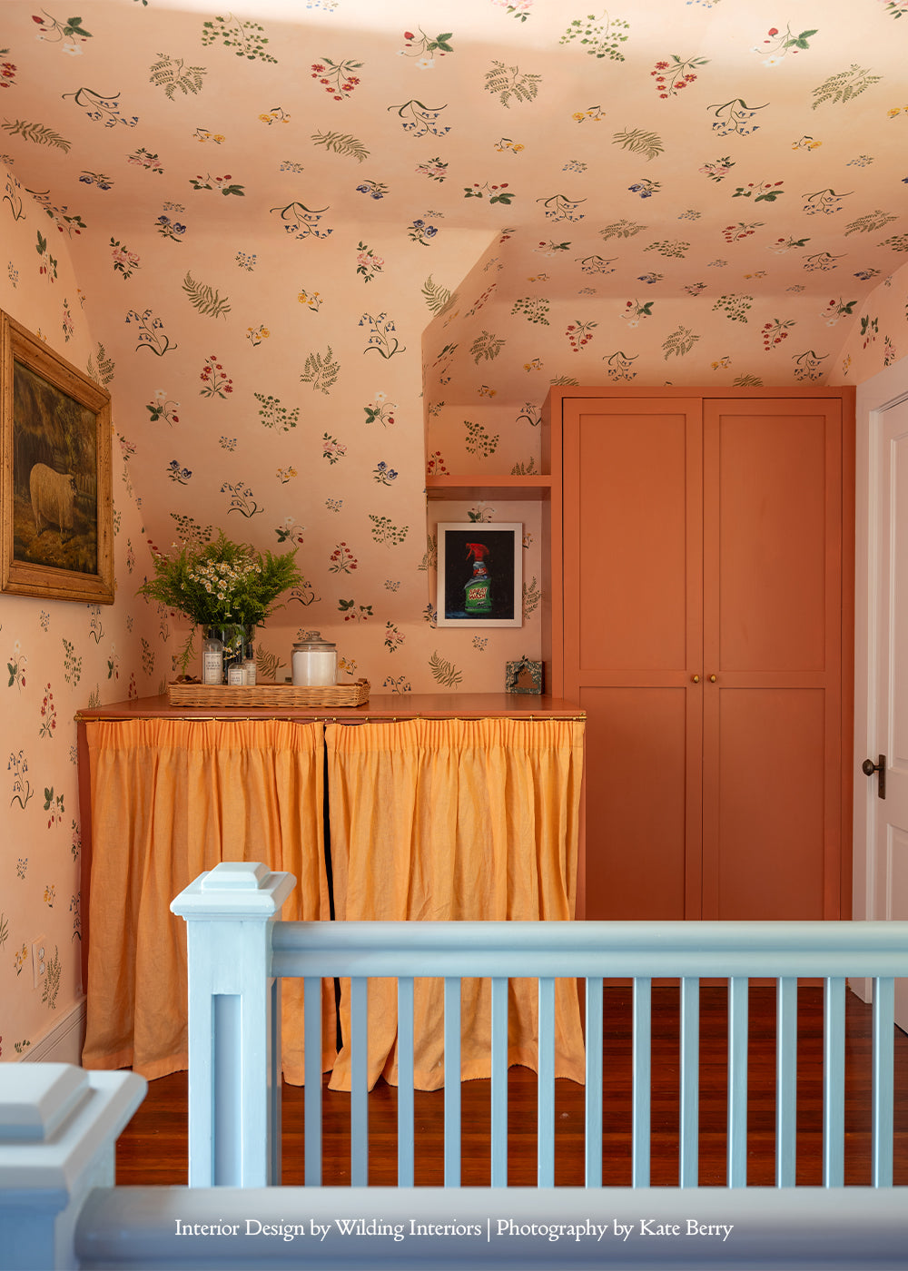 Herbarium Wildflower Wallpaper ~ Blush