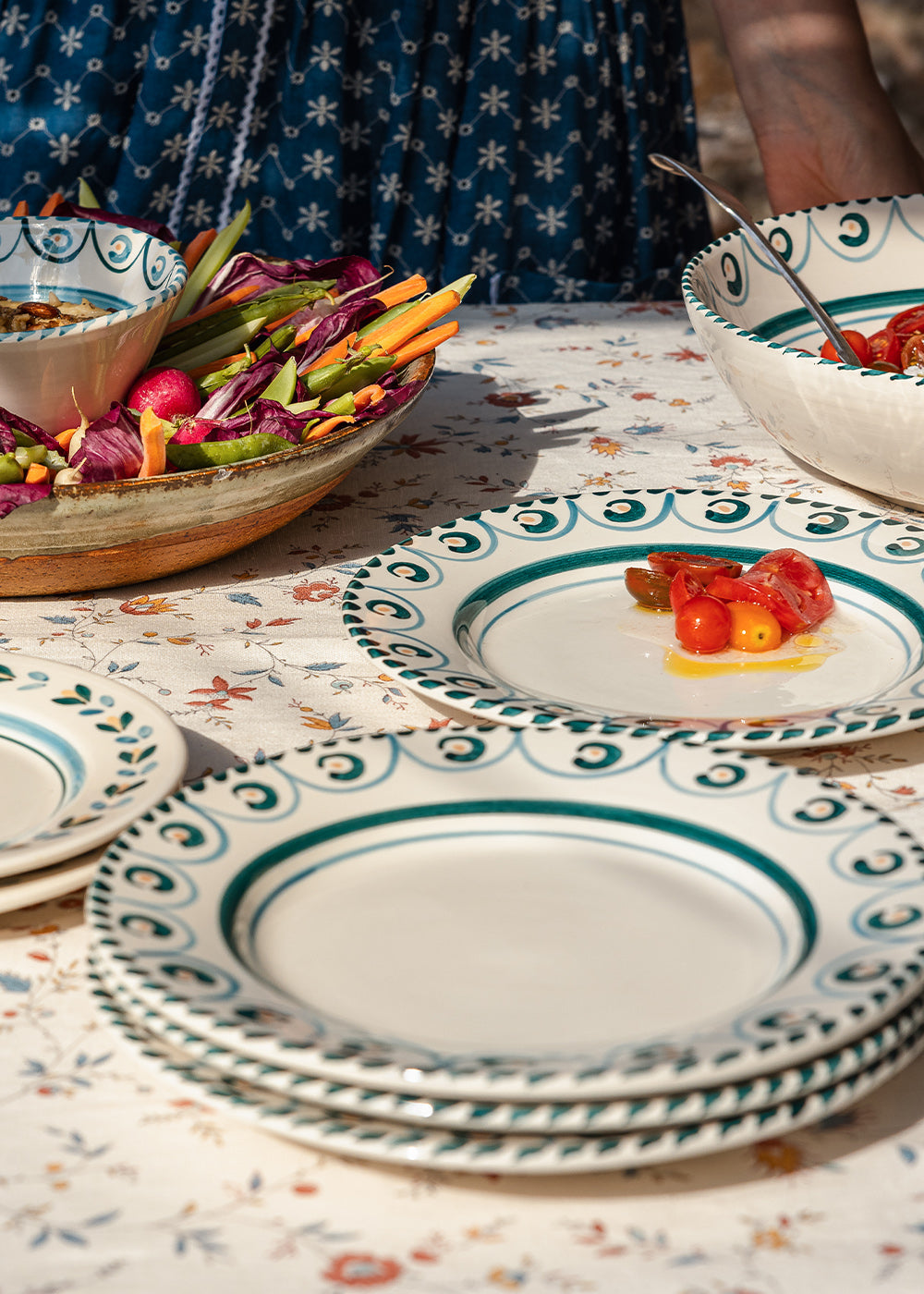 Ottoline Azure Dinner Plate, Set of 4