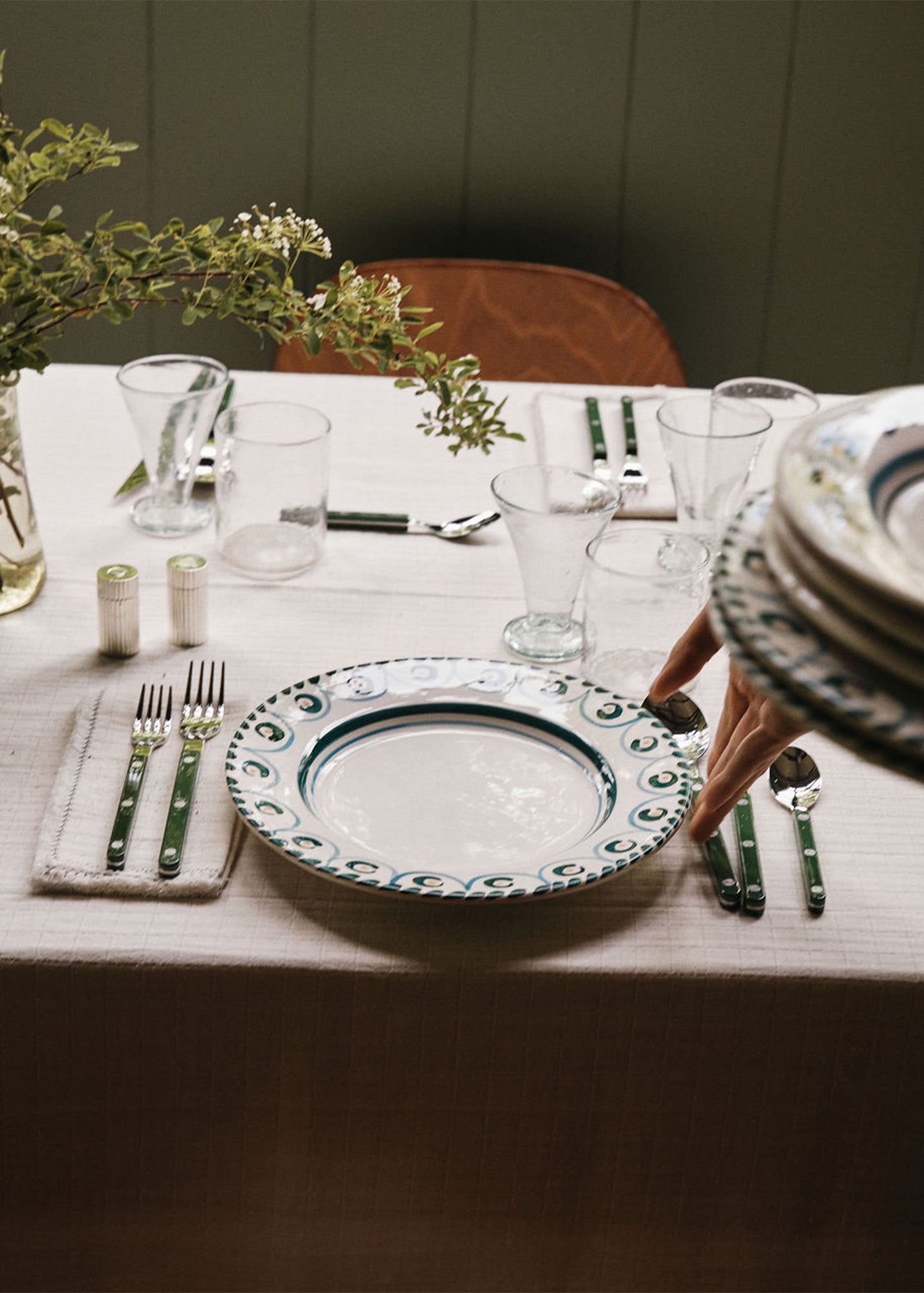 Ottoline Azure Dinner Plate, Set of 4
