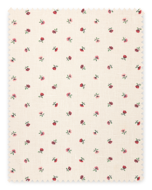 Petites Fleurs Voile Fabric ~ Berry