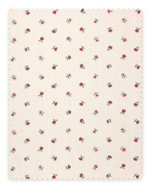 Petites Fleurs Voile Fabric ~ Berry