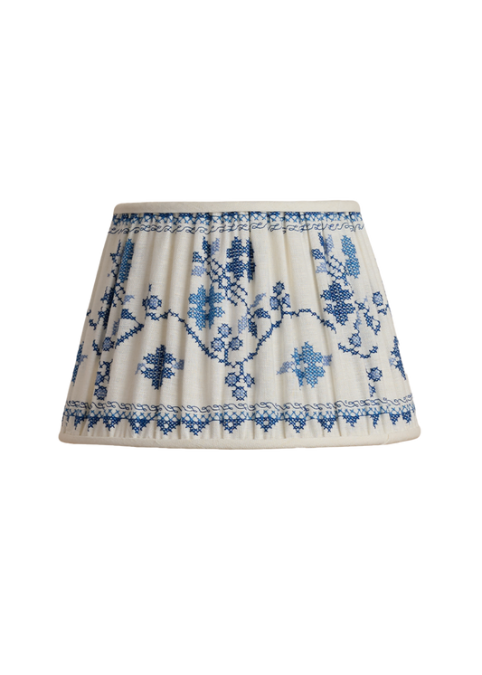 Natalia Gathered Lampshade ~ Cornflower