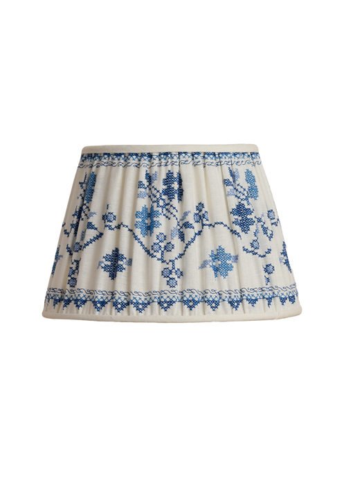 Natalia Gathered Lampshade ~ Cornflower