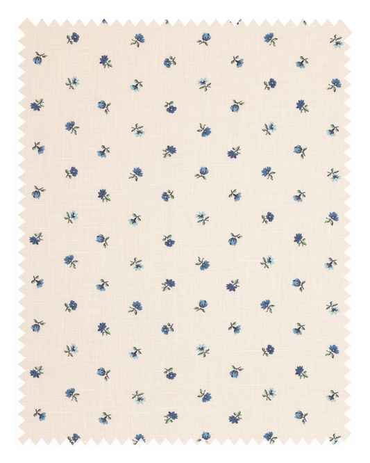 Petites Fleurs Voile Fabric ~ Delft