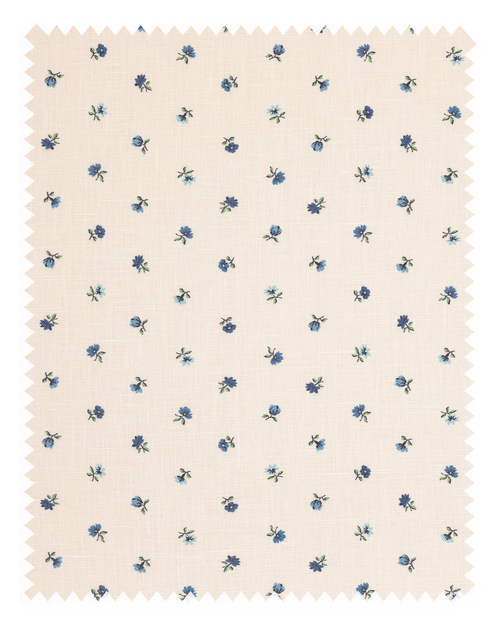 Petites Fleurs Voile Fabric ~ Delft