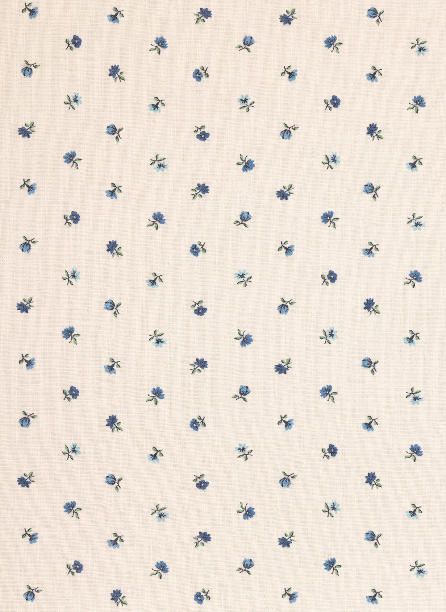Petites Fleurs Voile Fabric ~ Delft