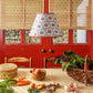 Folk Flower Pendant Lampshade ~ Red / Blue
