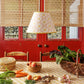 Folk Flower Pendant Lampshade ~ Yellow / Terracotta