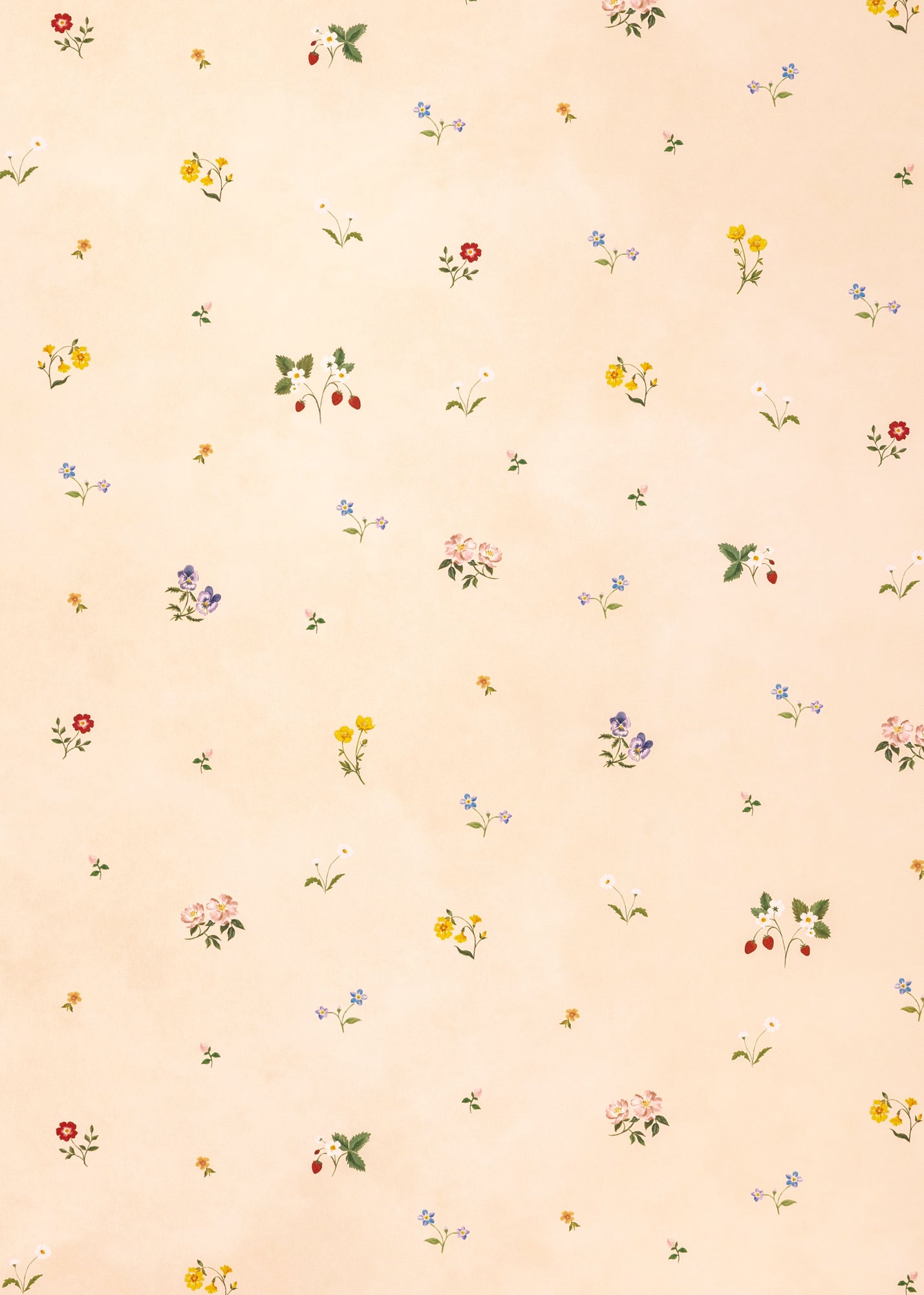 Herbarium Ditsy Wallpaper ~ Blush