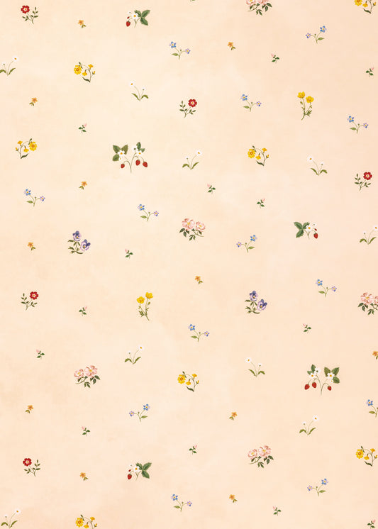 Herbarium Ditsy Wallpaper ~ Blush