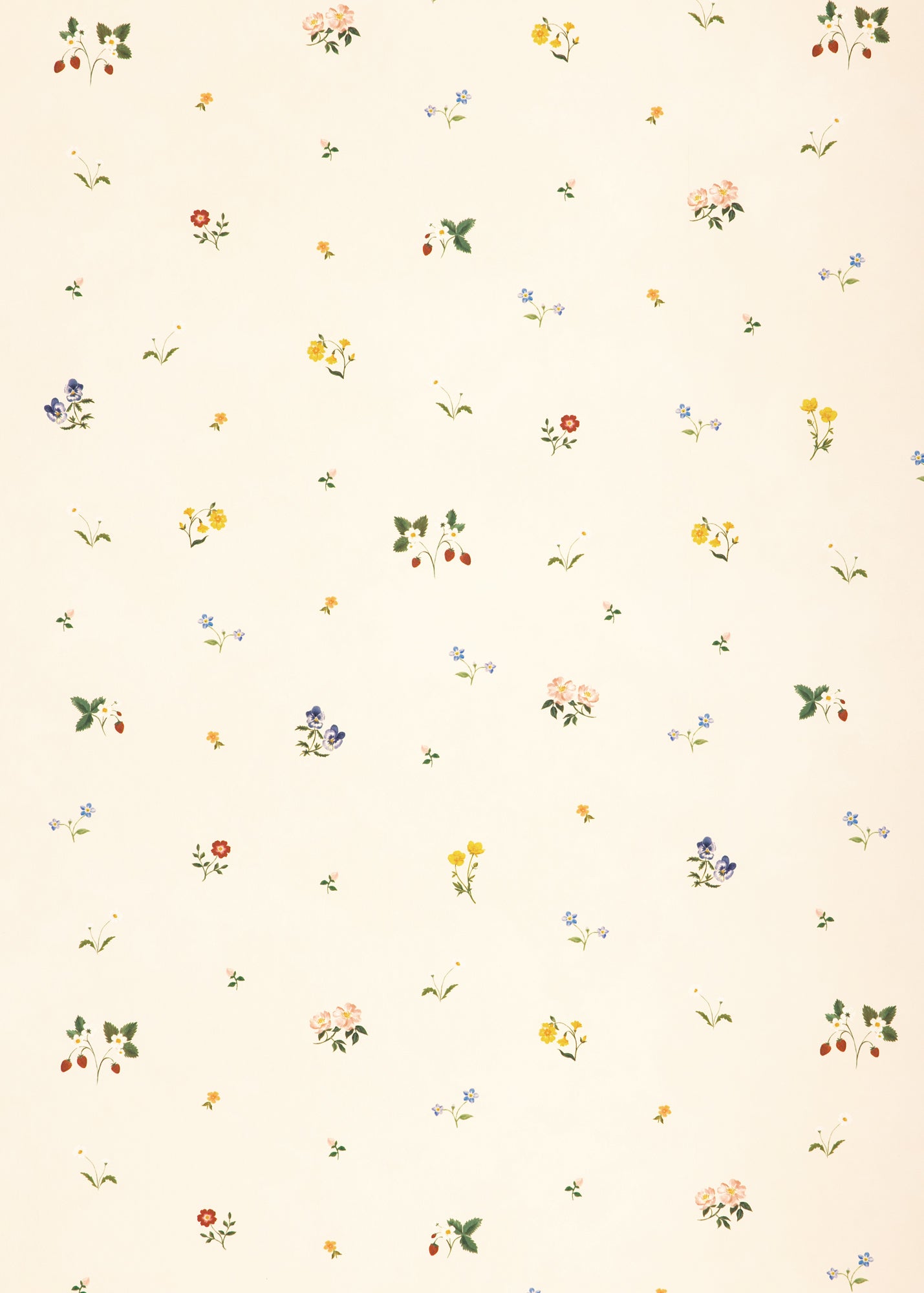 Herbarium Ditsy Wallpaper ~ Ivory