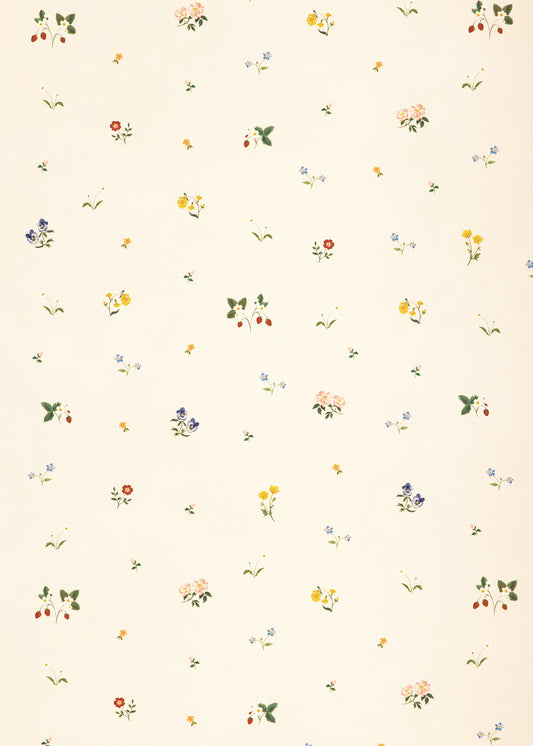 Herbarium Ditsy Wallpaper ~ Ivory