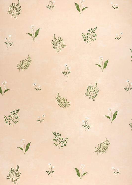 Herbarium Forest Wallpaper ~ Blush