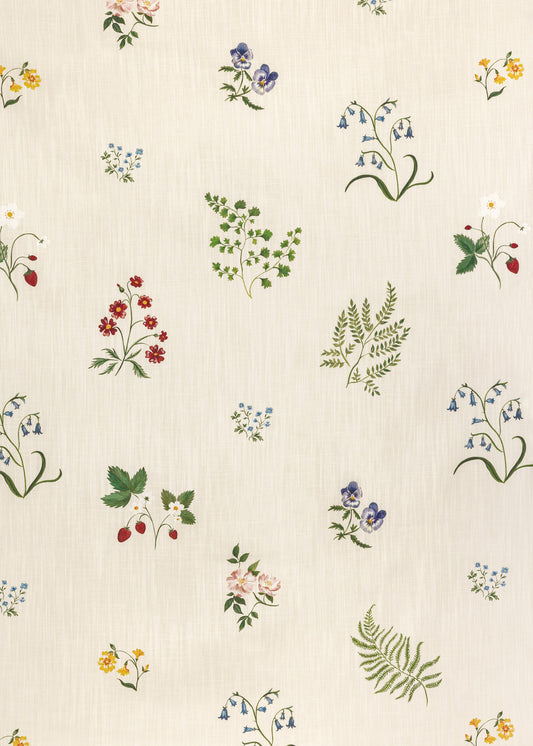 Herbarium Wildflower Fabric ~Ivory