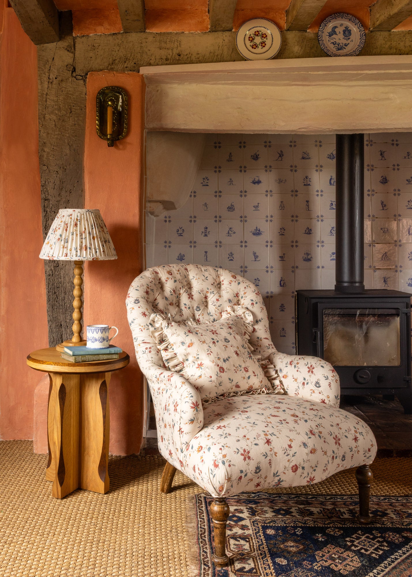 Indienne Trailing Fabric ~ Russet