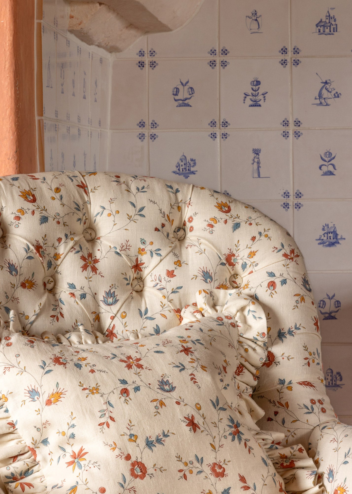 Indienne Trailing Fabric ~ Russet