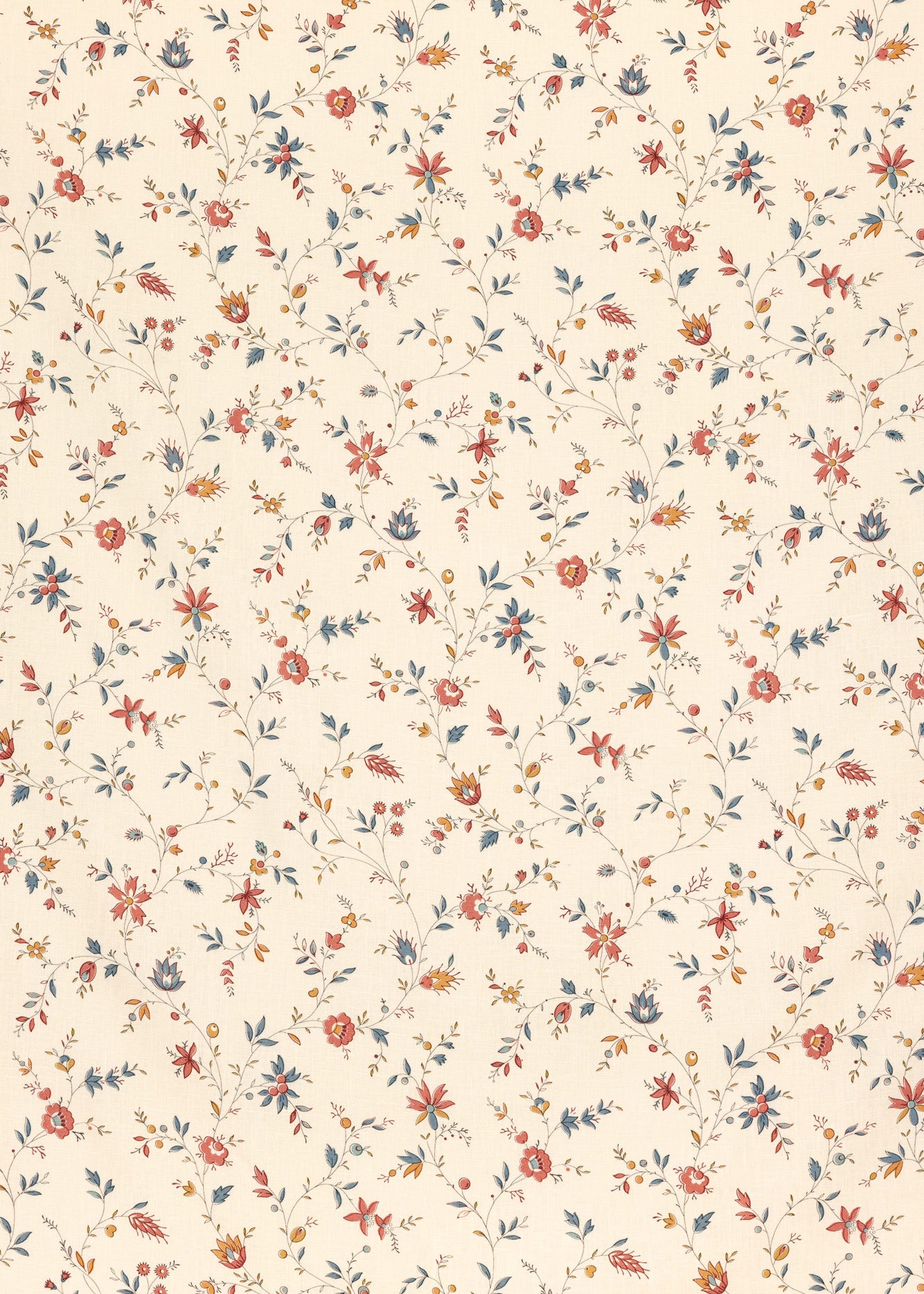 Indienne Trailing Fabric ~ Russet