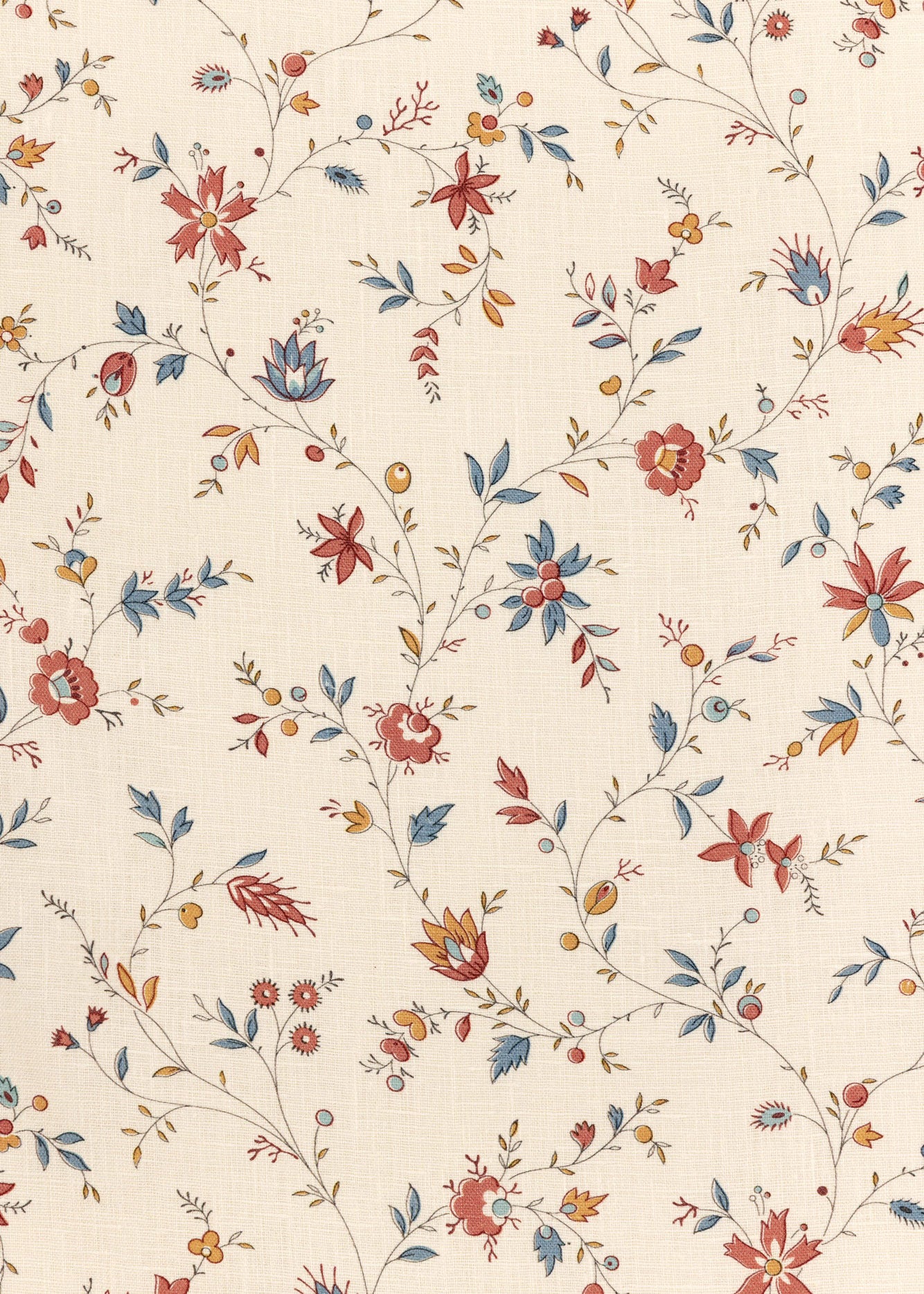 Indienne Trailing Fabric ~ Russet