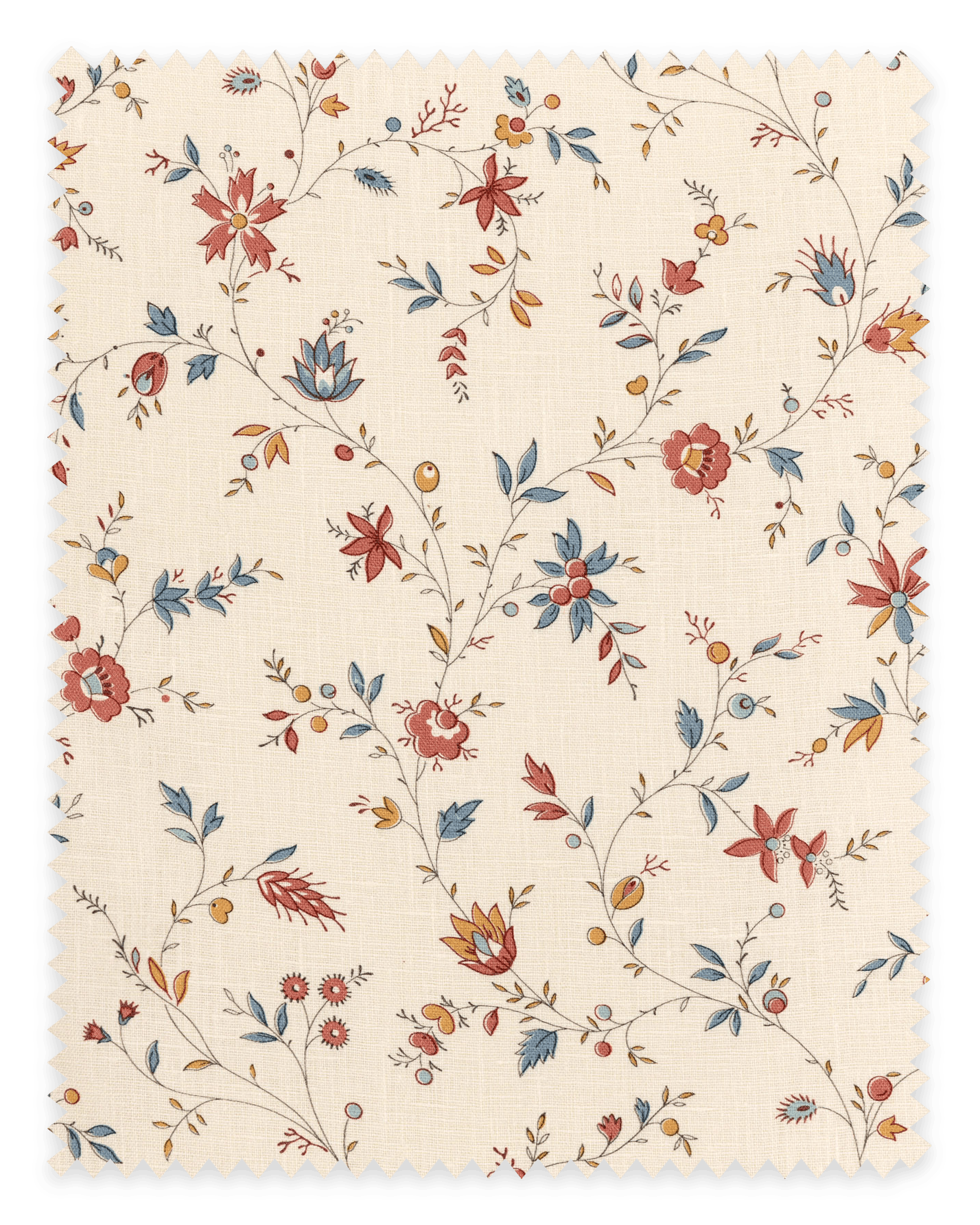 Indienne Trailing Fabric ~ Russet