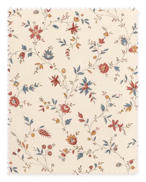 Indienne Trailing Fabric ~ Russet