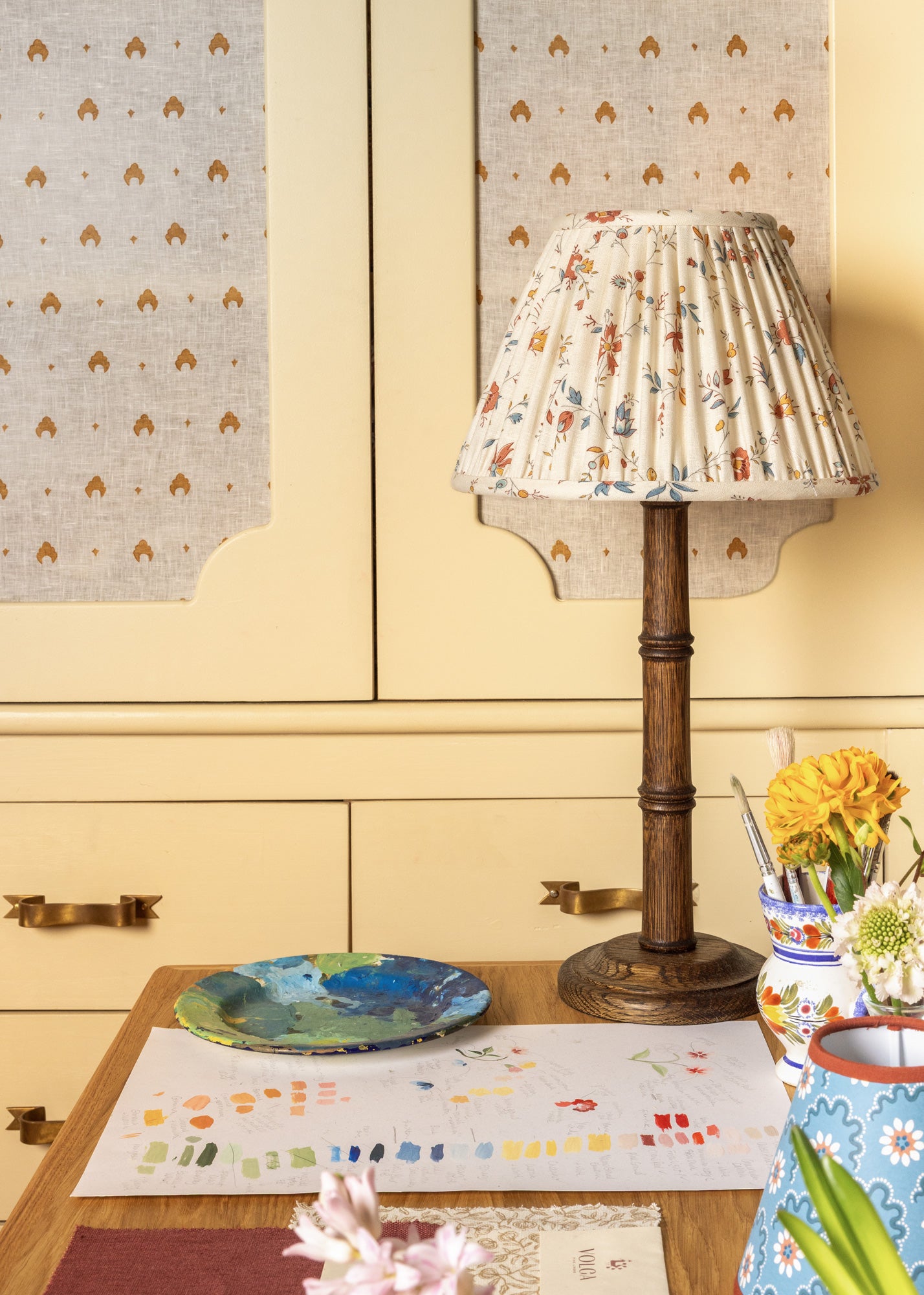 Indienne Trailing Large Lampshade ~ Russet