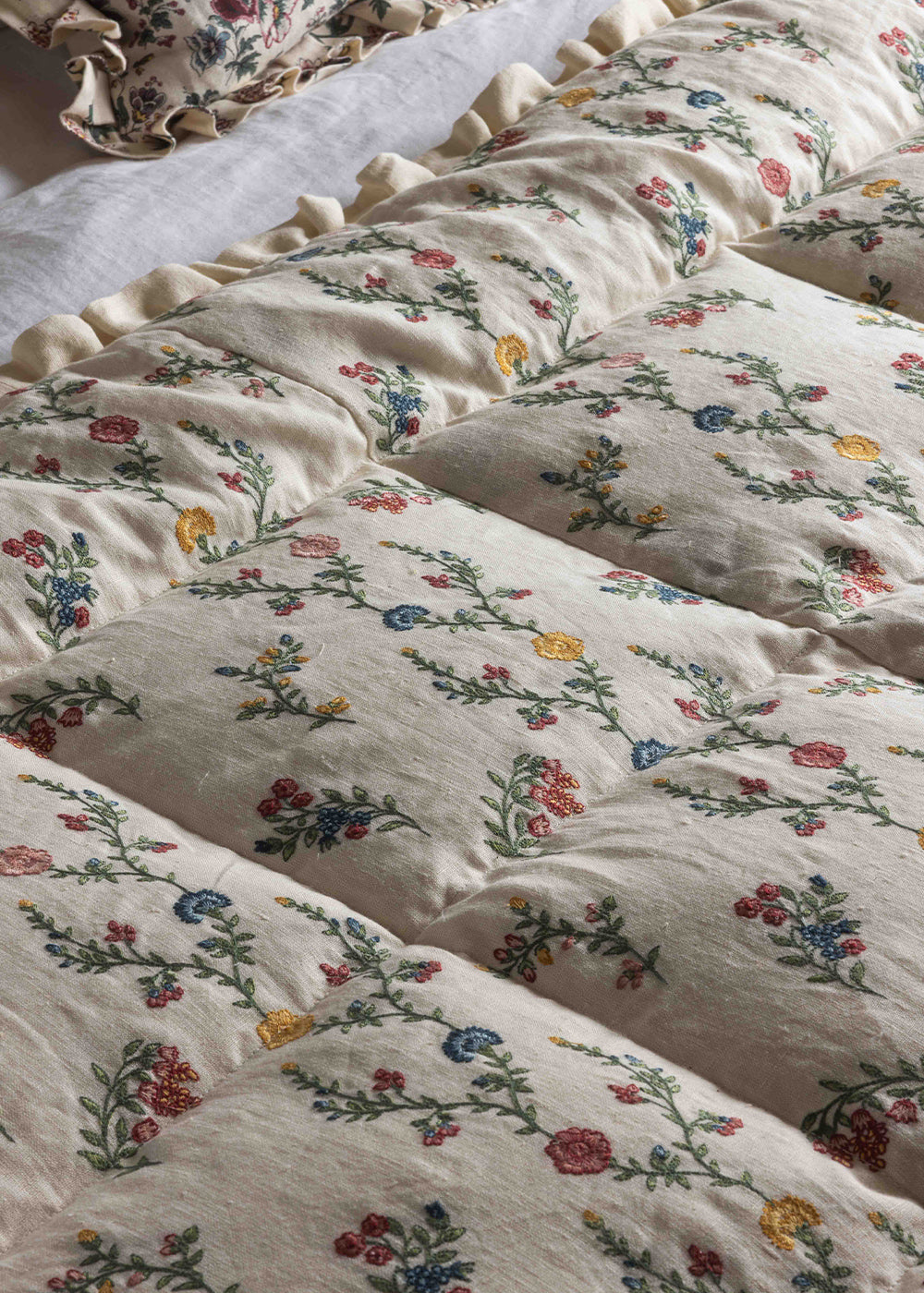 Indienne Vine Embroidery Fabric