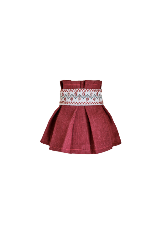 Natalia Pleated Lampshade ~ Claret