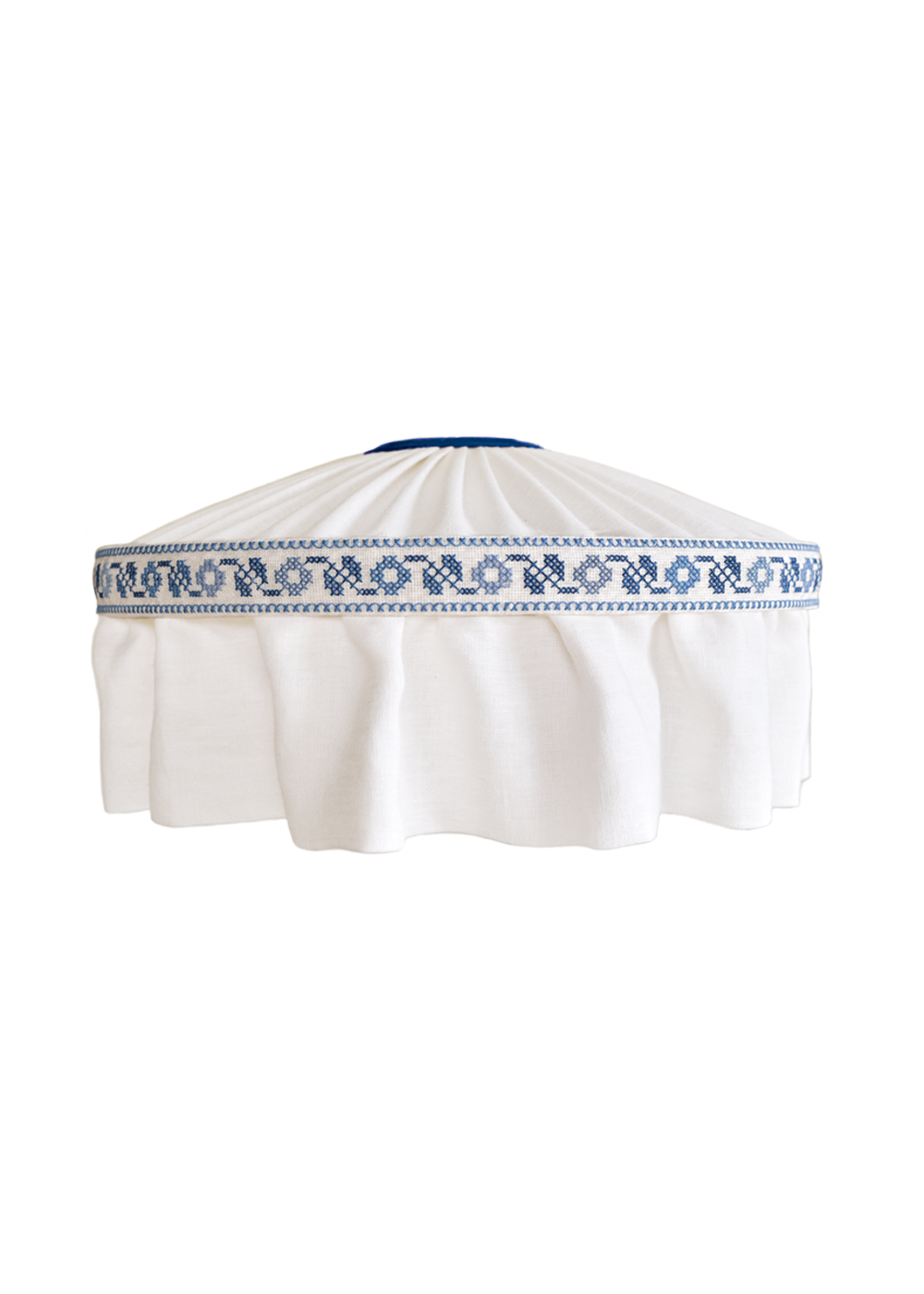 Natalia Ruffle Lampshade ~ Cornflower