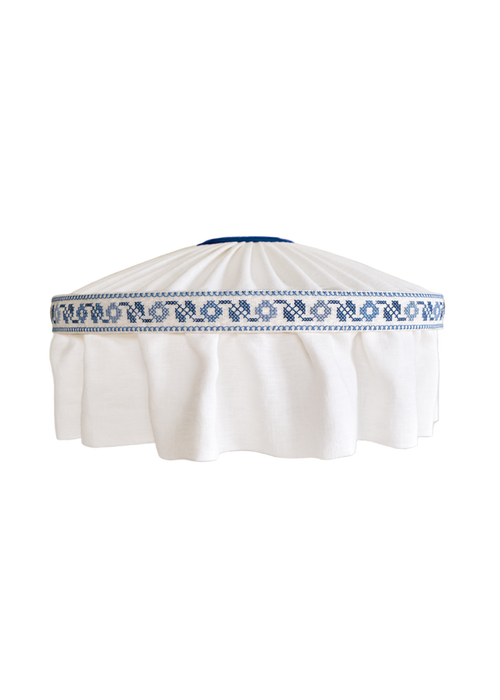 Natalia Ruffle Lampshade ~ Cornflower