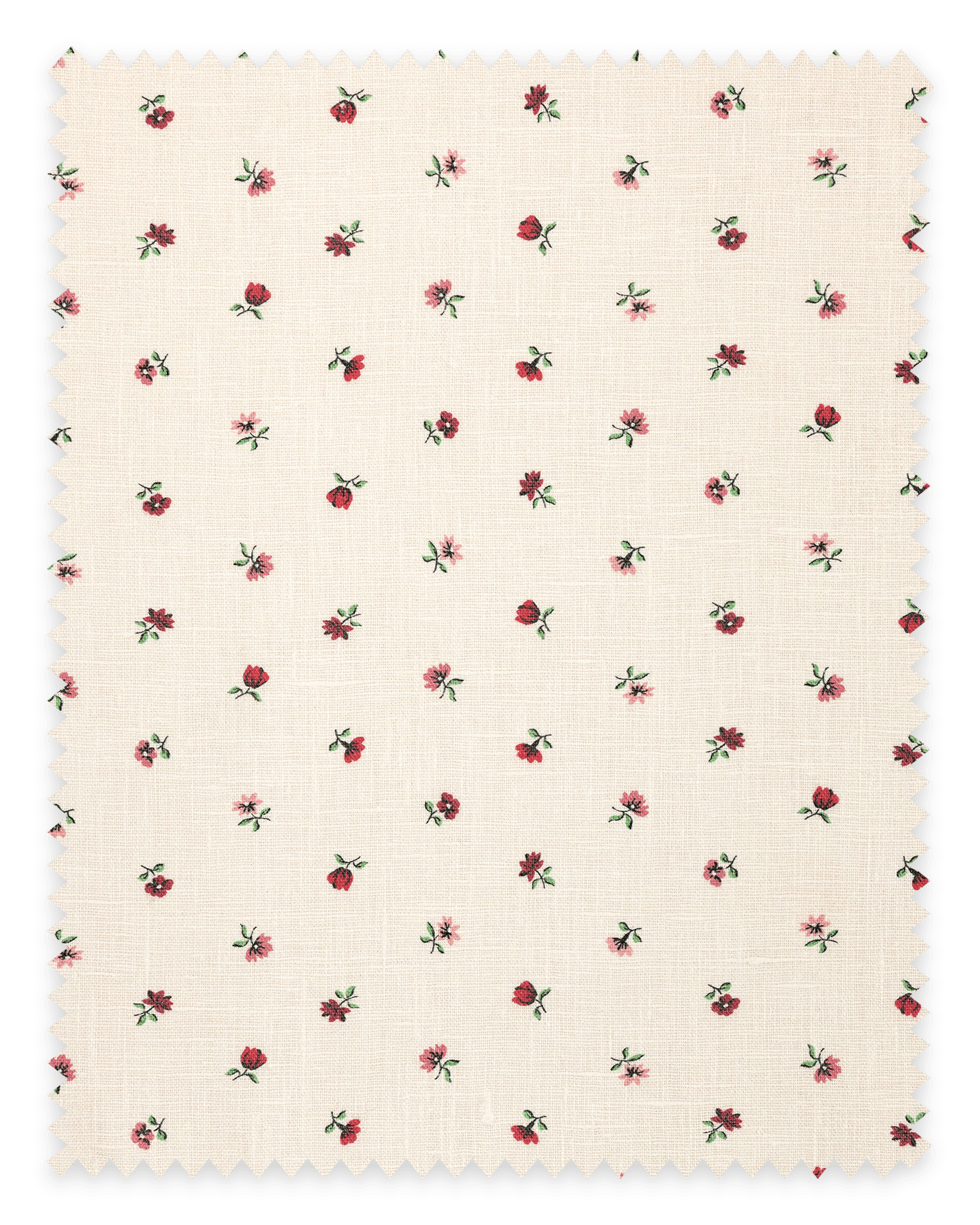 Petites Fleurs Linen Fabric ~ Berry