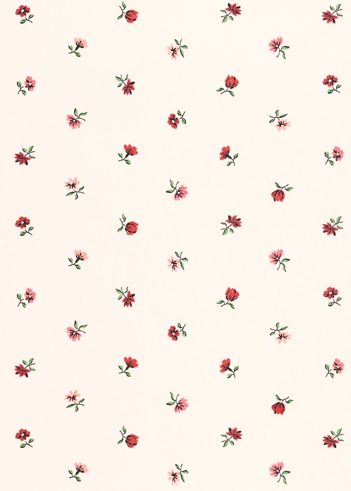 Petites Fleurs Wallpaper ~ Berry