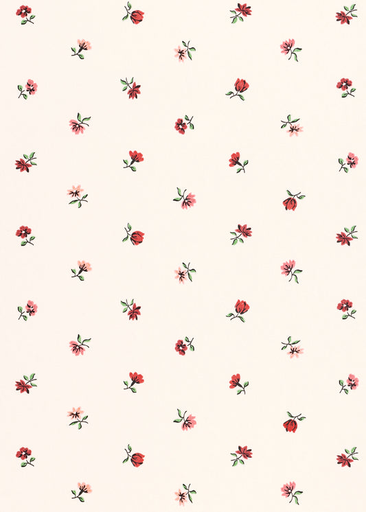 Petites Fleurs Wallpaper ~ Berry
